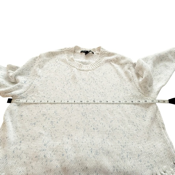 French Connection Ivory Speckled Scalloped Hem Sweater - Picture 4 of 9